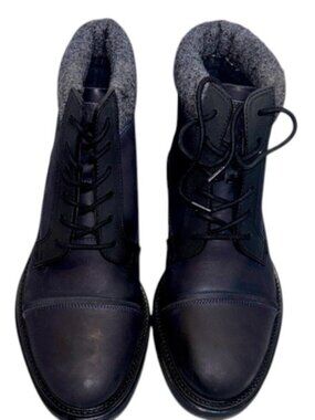 NEW VINTAGE FOUNDRY Men's Stone Boots with Faux Fur Trim Size: 8